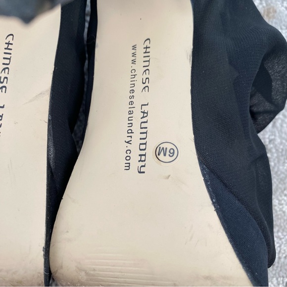 Chinese Laundry Black Mesh Peep-toe Ankle Stiletto Bootie Party Club Vegas - Picture 10 of 15